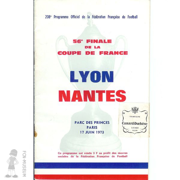 CdF 1973 Finale Lyon Nantes
