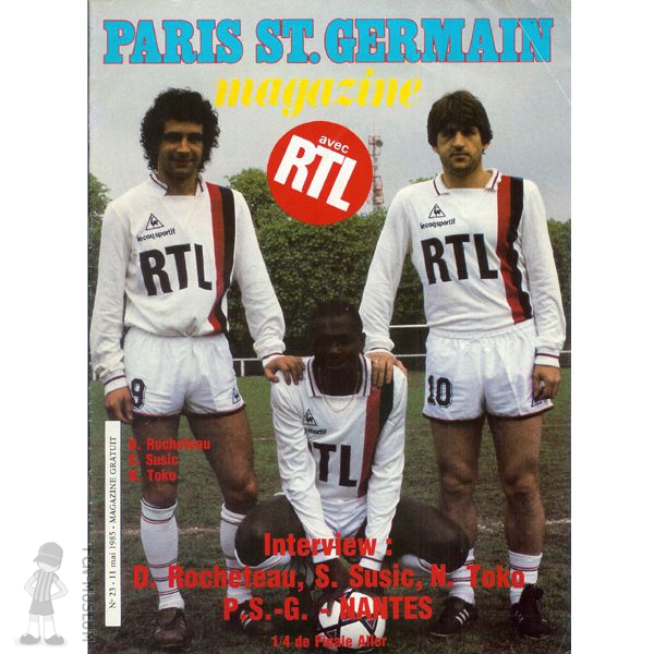 CdF 1985 Quart aller Paris SG Nantes (Programme)