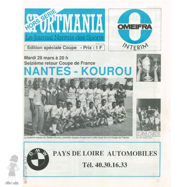CdF 1988-89 16ème retour Nantes Kourou (Prog)
