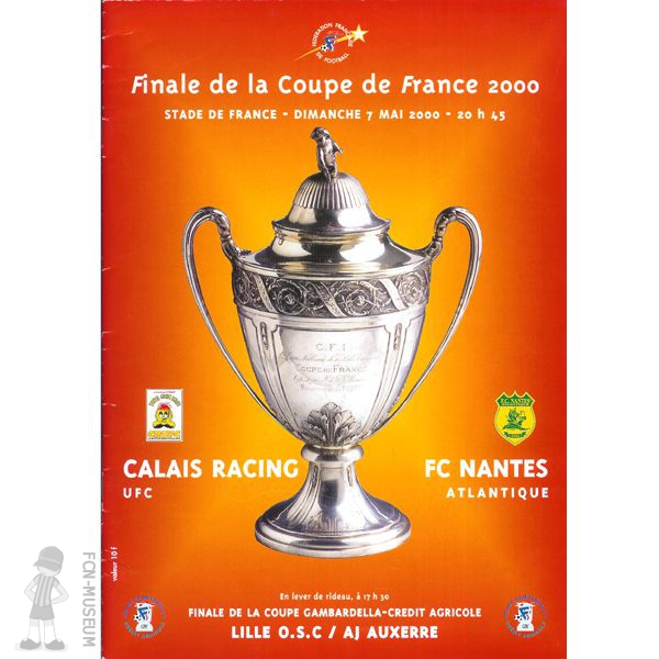 CdF 2000 Finale Calais Nantes (Programme)