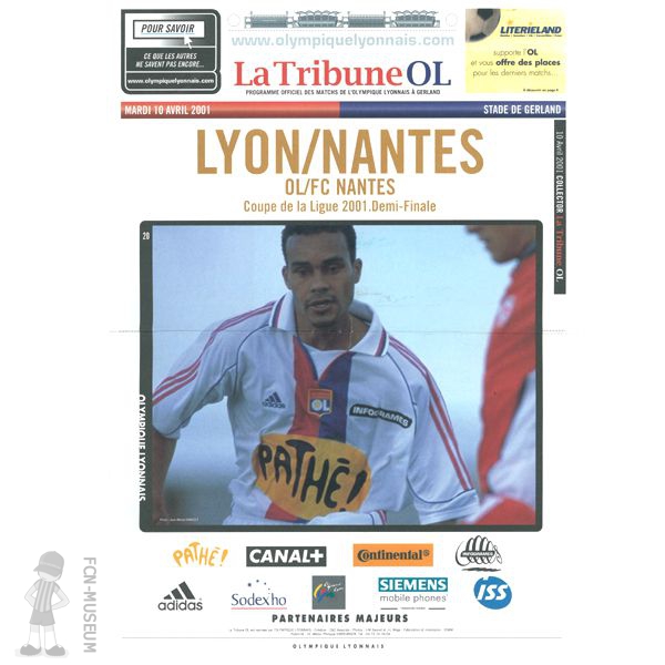 CdL 2000-01 Demi Lyon Nantes (Programme)