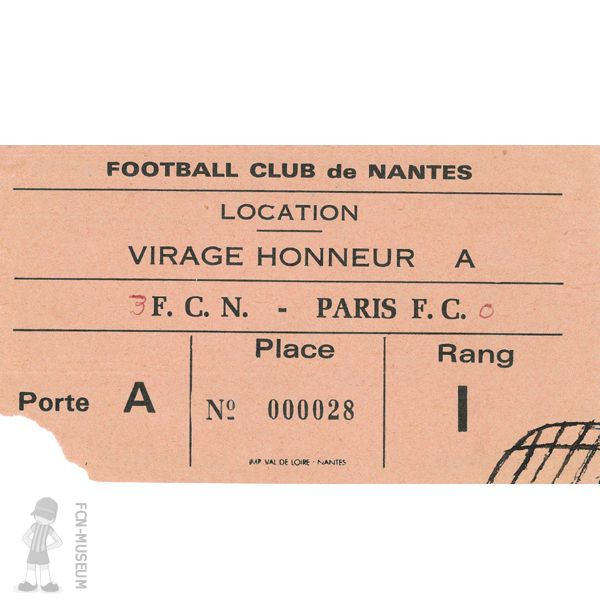 1973-74 21ème j Nantes Paris FC