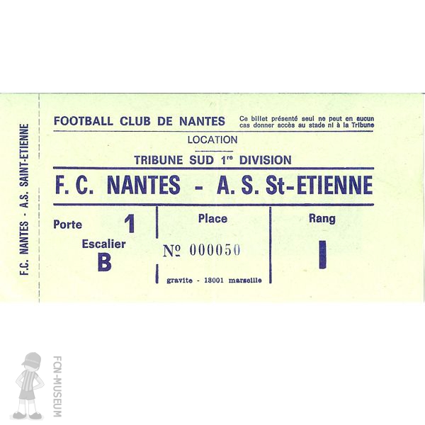 1977-78 26ème j Nantes St Etienne