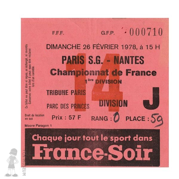 1977-78 29ème j Paris SG Nantes