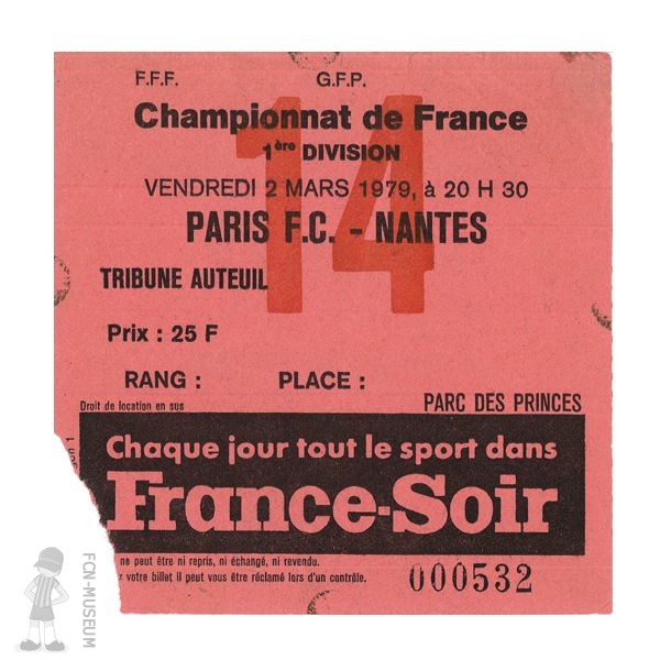 1978-79 28ème j Paris FC Nantes