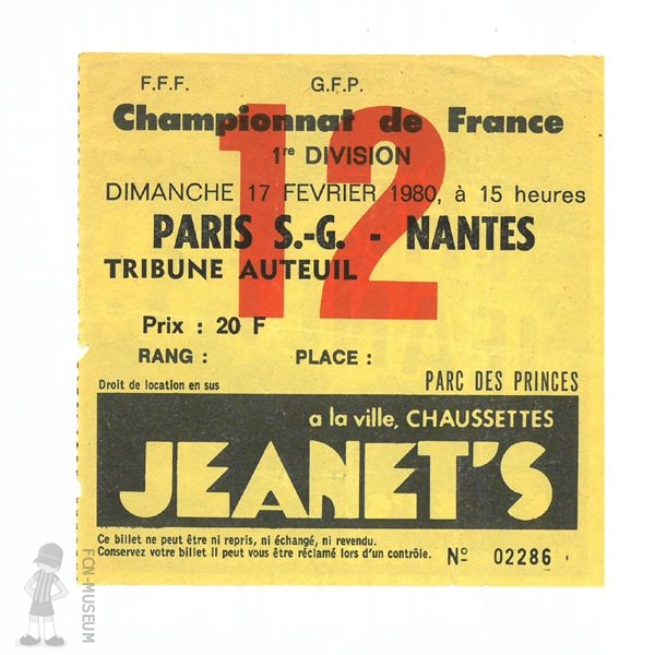 1979-80 25ème j Paris SG Nantes