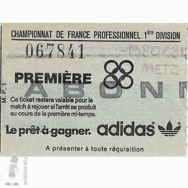1980-81 14ème j Nantes Metz