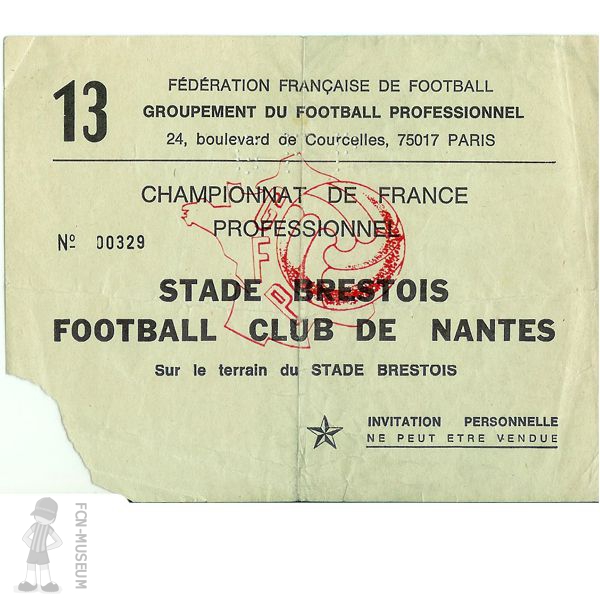 1981-82 13ème j Brest Nantes