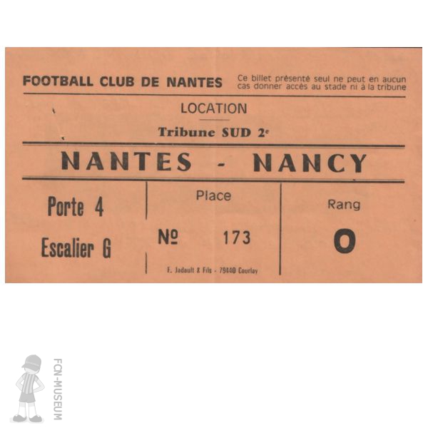 1981-82 34me j Nantes Nancy