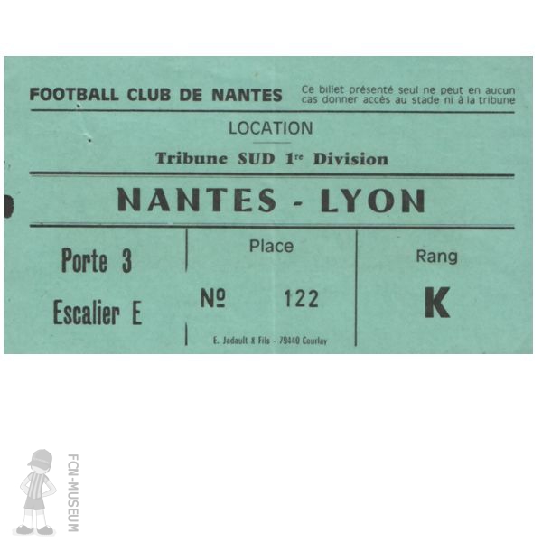 1982-83 06ème j Nantes Lyon