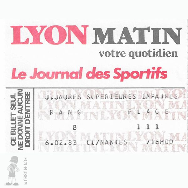 1982-83 24ème j Lyon Nantes - 2