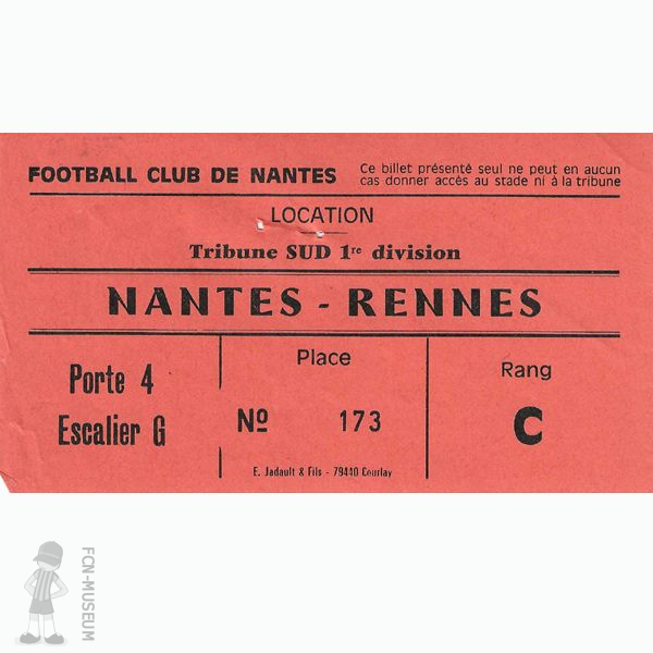 1983-84 05ème j Nantes Rennes