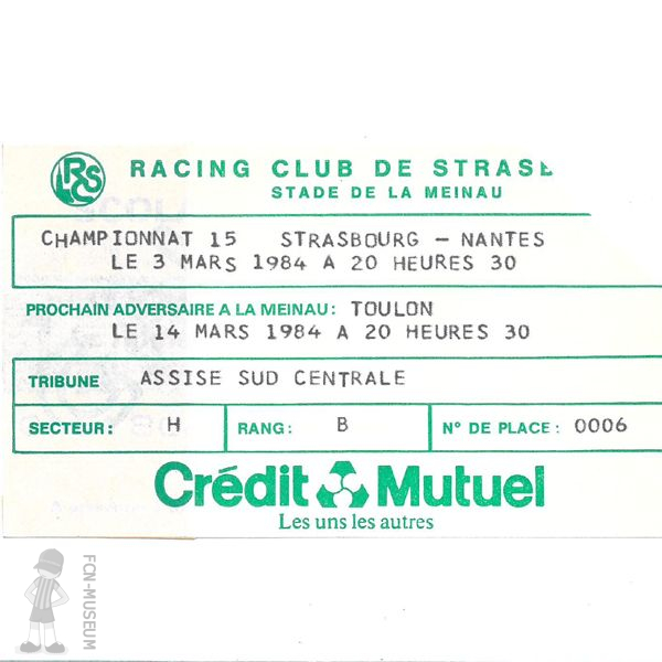 1983-84 29ème j Strasbourg Nantes