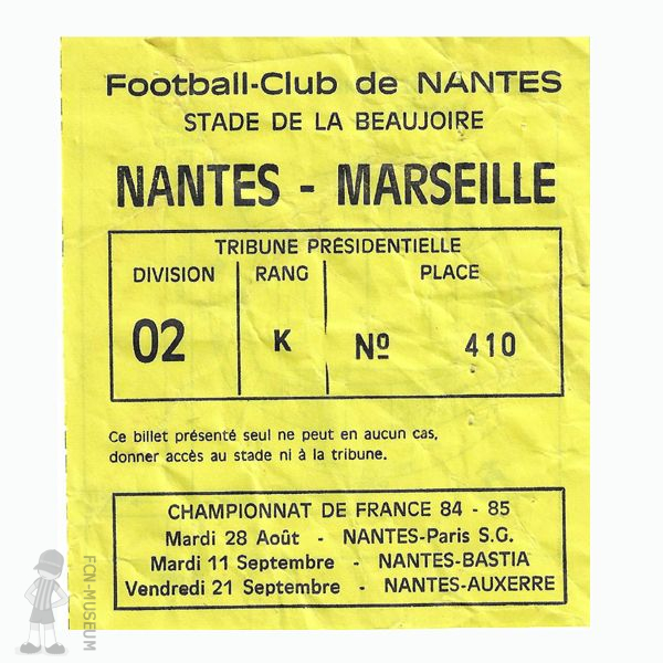 1984-85 02ème j Nantes Marseille
