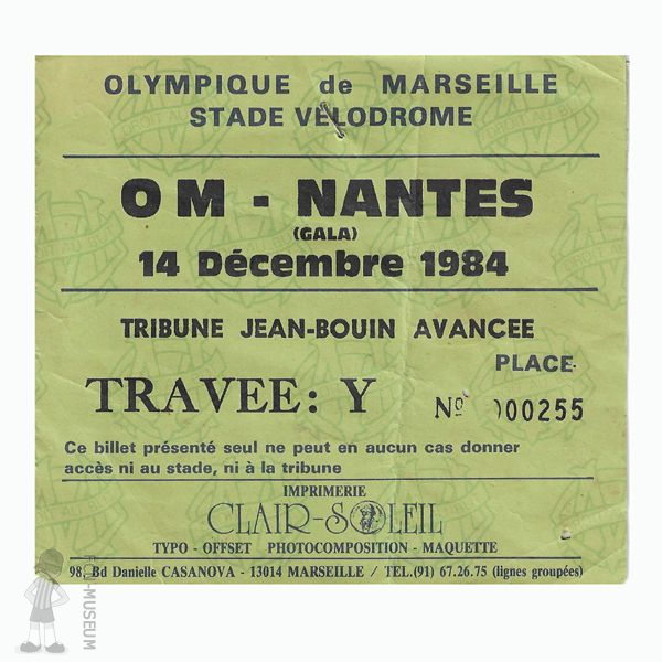1984-85 20ème j Marseille Nantes