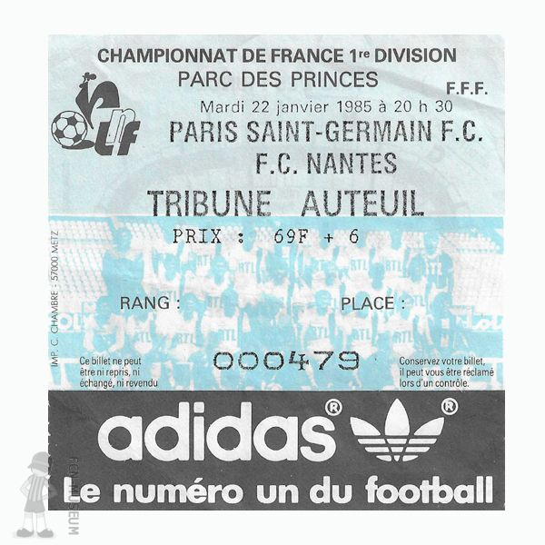 1984-85 22ème j Paris SG Nantes