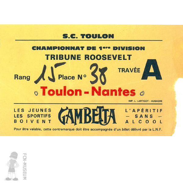 1985-86 01ère j Toulon Nantes