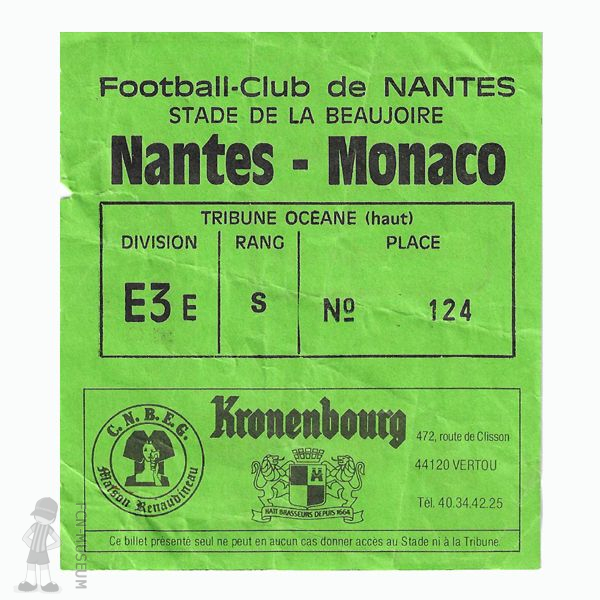 1985-86 02ème j Nantes Monaco