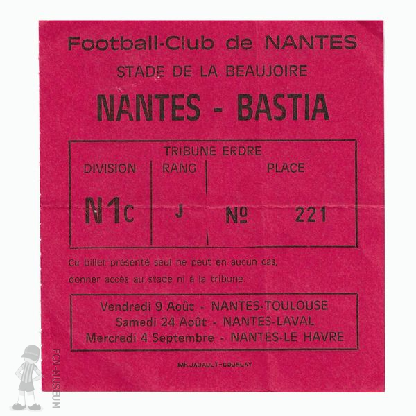1985-86 04ème j Nantes Bastia