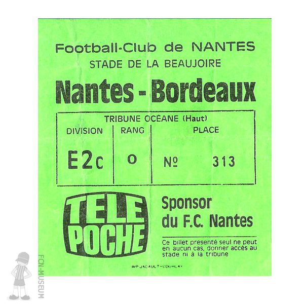 1985-86 29ème j Nantes Bordeaux