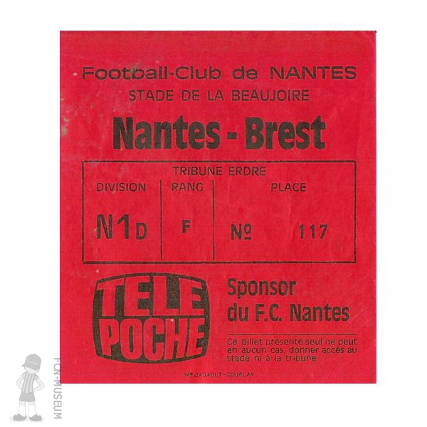1985-86 31ème j Nantes Brest