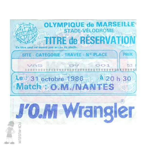 1986-87 15ème j Marseille Nantes