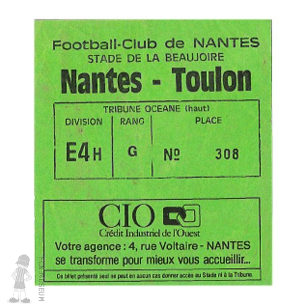 1986-87 20ème j Nantes Toulon