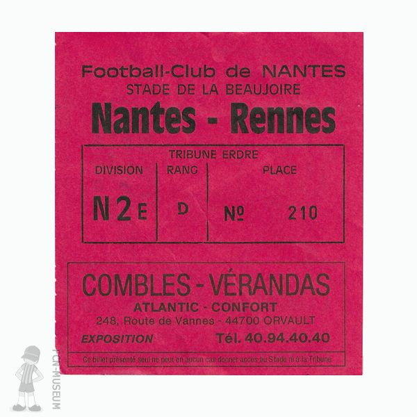 1986-87 23ème j Nantes Rennes