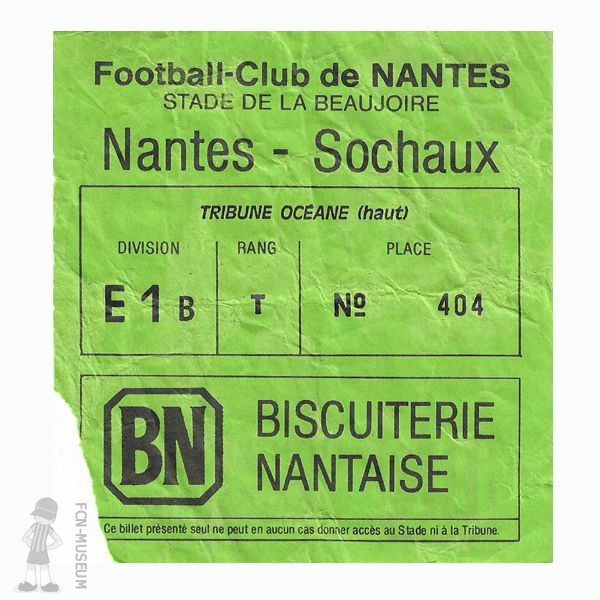 1986-87 25ème j Nantes Sochaux