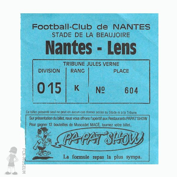 1986-87 31ème j Nantes Lens