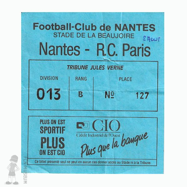1987-88 04ème j Nantes Matra