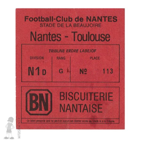 1987-88 13ème j Nantes Toulouse