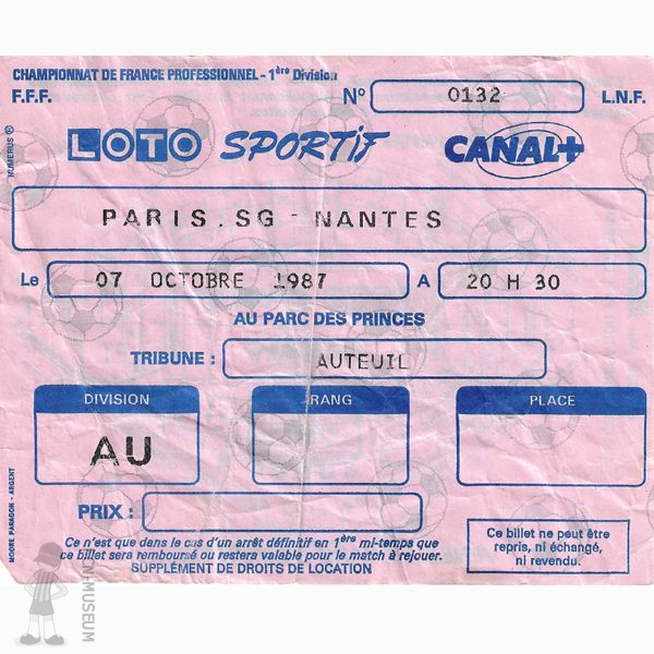 1987-88 14ème j Paris SG Nantes