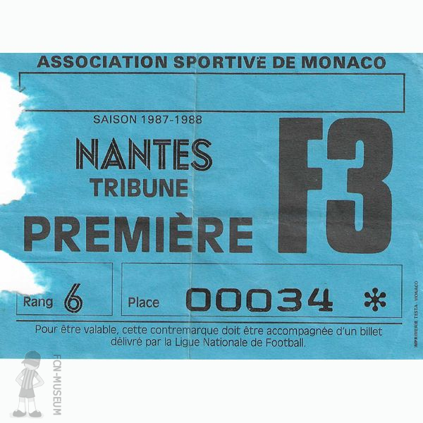 1987-88 16ème j Monaco Nantes
