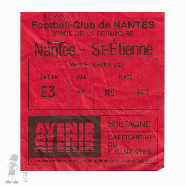 1987-88 21ème j Nantes St Etienne
