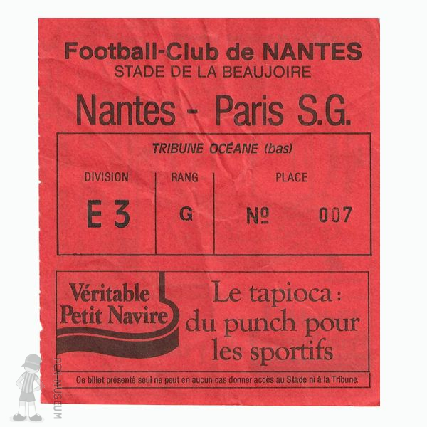 1987-88 32ème j Nantes Paris SG