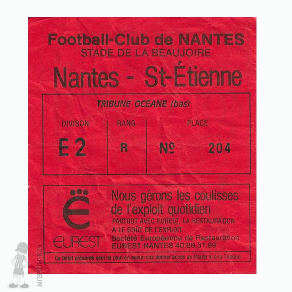 1988-89 09ème j Nantes St Etienne