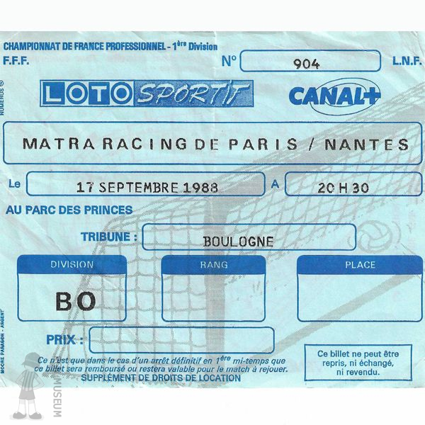 1988-89 12ème j Matra Nantes