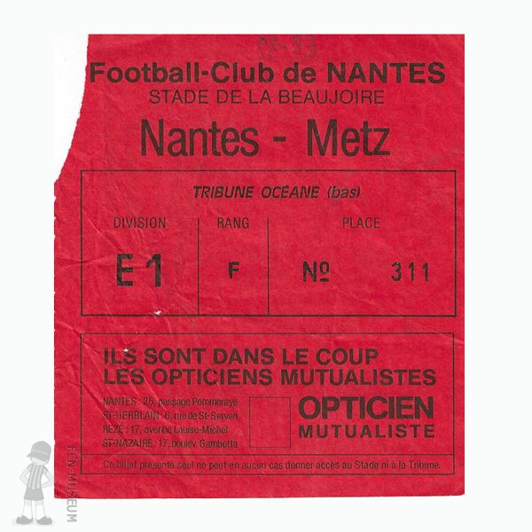 1988-89 17ème j Nantes Metz