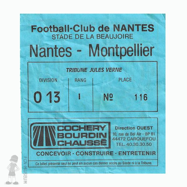 1988-89 26ème j Nantes Montpellier