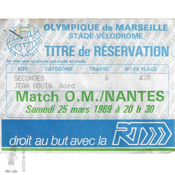 1988-89 31ème j Marseille Nantes