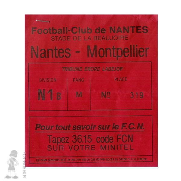 1989-90 08ème j Nantes Montpellier