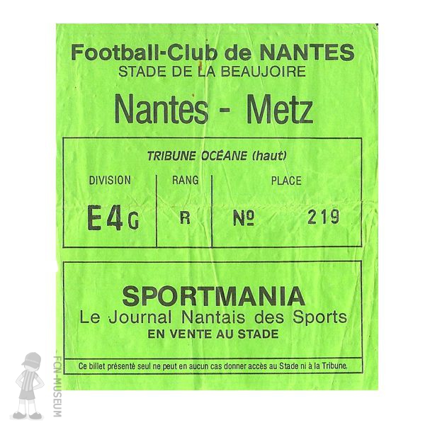 1989-90 25ème j Nantes Metz