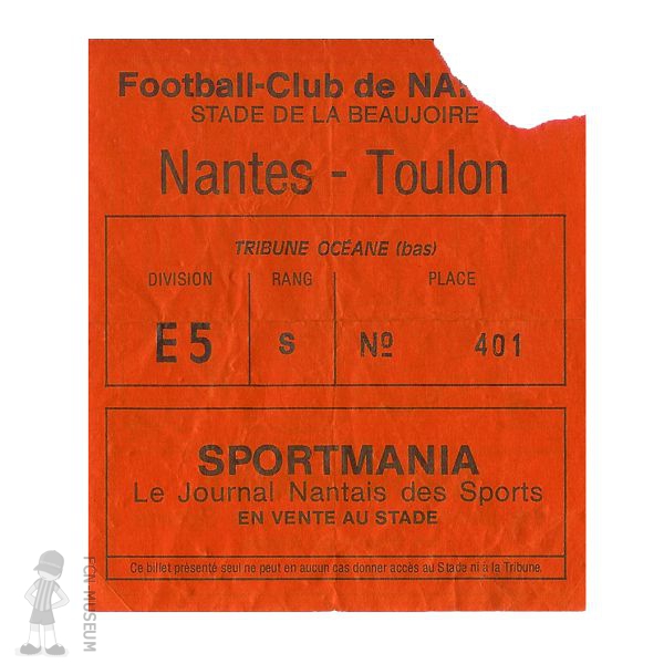 1989-90 33ème j Nantes Toulon