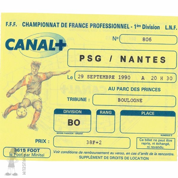 1990-91 11ème j Paris SG Nantes
