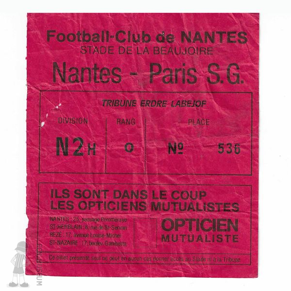 1990-91 29ème j Nantes Paris SG