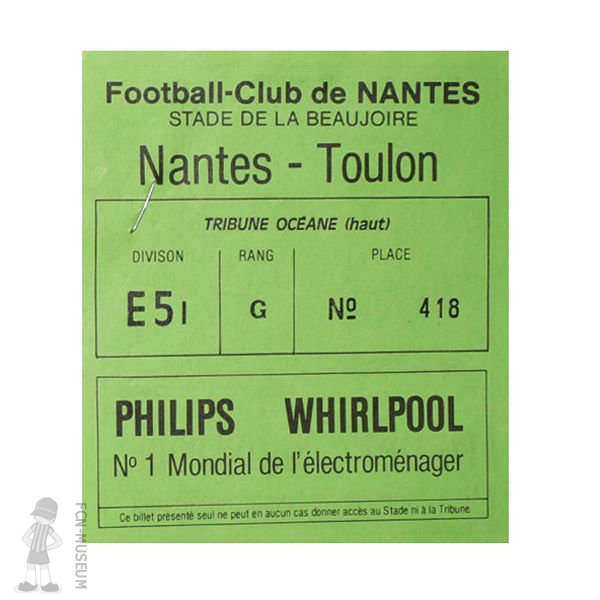 1990-91 31ème j Nantes Toulon