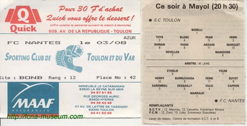 1991-92 04ème j Toulon Nantes