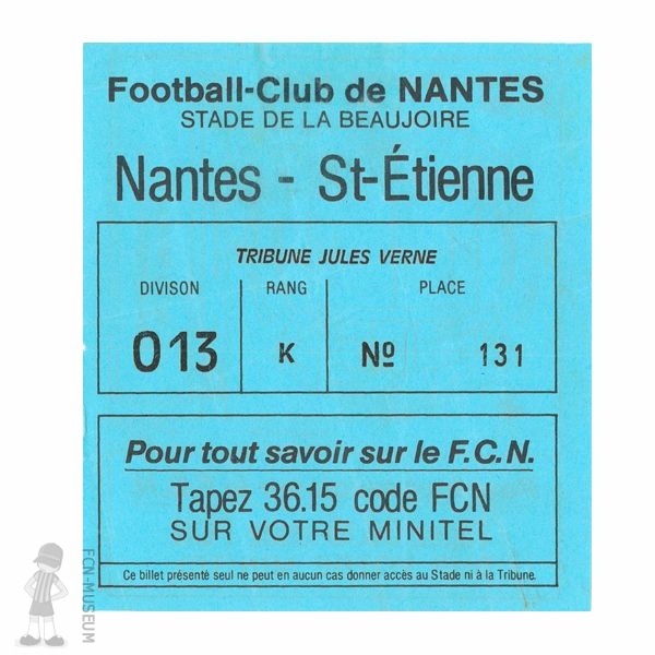 1991-92 09ème j Nantes St Etienne