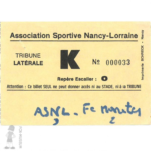 1991-92 15ème j Nancy Nantes
